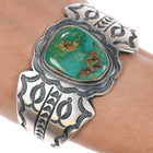 6.875 Paul Begay Navajo silver cuff bracelet with nice turquoise - Estate Fresh Austin