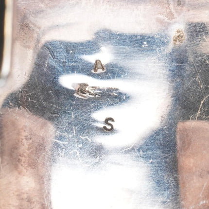 7.25" AS Sterling vintage flush inlay southwest sterling Kachina cuff bracelet - Estate Fresh Austin