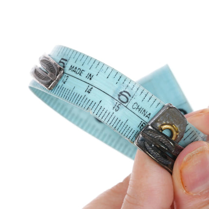 6.25" 1930's Sturdy Zuni sterling silver turquoise 2 row snake eye cuff bracelet - Estate Fresh Austin