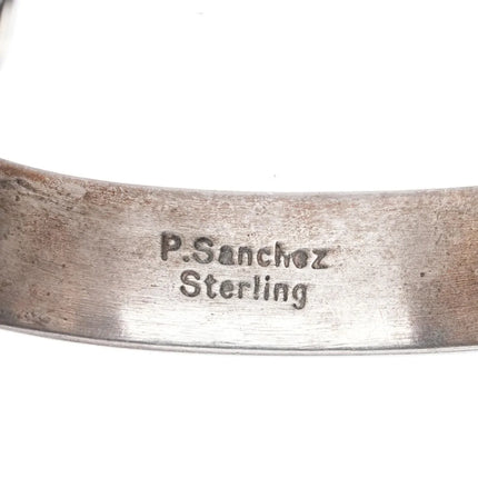 6.625" Pete Sanchez Isleta Pueblo Sterling multi-stone inlay cuff bracelet - Estate Fresh Austin