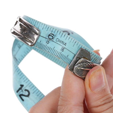 6.625" Pete Sanchez Isleta Pueblo Sterling multi-stone inlay cuff bracelet - Estate Fresh Austin