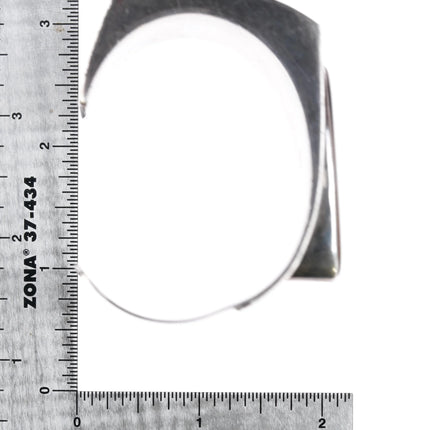6.375" Vintage Southwest Sterling picture Jasper Modernist cuff bracelet - Estate Fresh Austin