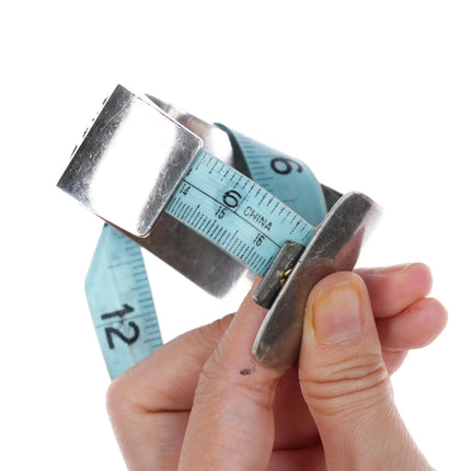 6.375" Vintage Southwest Sterling picture Jasper Modernist cuff bracelet - Estate Fresh Austin