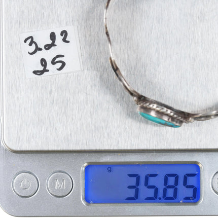 6.5" Vintage RP Navajo sterling and turquoise cuff bracelet - Estate Fresh Austin