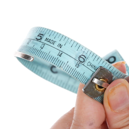 6.25" Vintage Zuni slim silver turquoise needlepoint cuff bracelet - Estate Fresh Austin