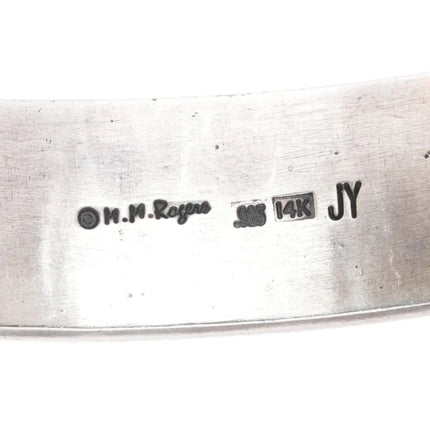 7" Julius Yazzie Navajo for MM Rogers 14k/Sterling storyteller cuff bracelet - Estate Fresh Austin