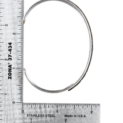 7" Julius Yazzie Navajo for MM Rogers 14k/Sterling storyteller cuff bracelet - Estate Fresh Austin