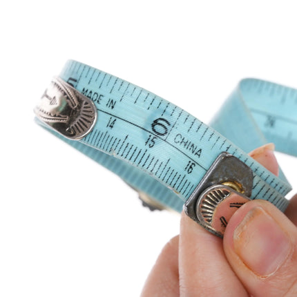 6.375" Vintage Bell Trading post sterling cuff bracelet w/long turquoise - Estate Fresh Austin