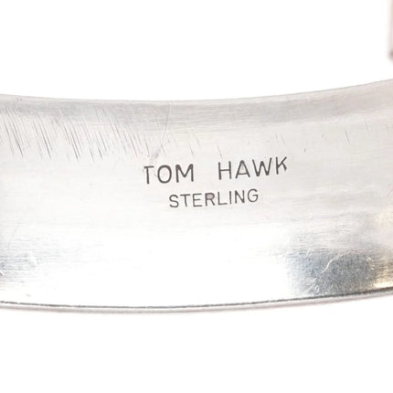 6.5" Tom Hawk Navajo silver twisted wire cuff bracelet - Estate Fresh Austin