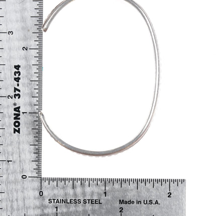 6.5" Tom Hawk Navajo silver twisted wire cuff bracelet - Estate Fresh Austin