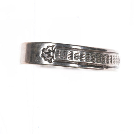 6" Verna Blackgoat Navajo silver cuff bracelet - Estate Fresh Austin