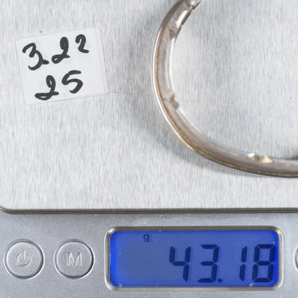 6.25" Michael Kirk Navajo silver feather cuff bracelet sterling - Estate Fresh Austin