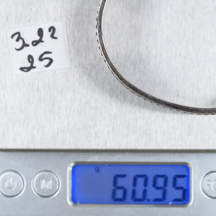 6.5" Arnold Yazzie Navajo Heavy twisted wire silver cuff bracelet - Estate Fresh Austin