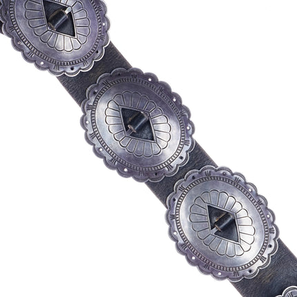 40's-50's Navajo First Phase Revival large Silver concho belt - Estate Fresh Austin