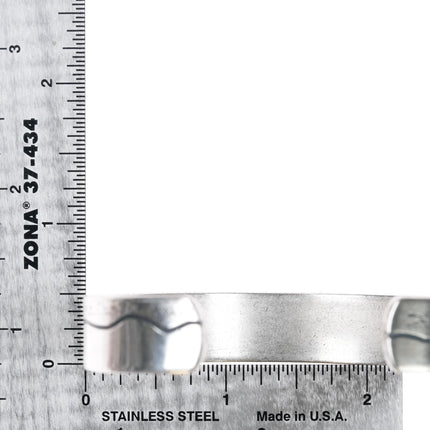 6.625" Vintage southwestern sterling mountain range desert cuff bracelet - Estate Fresh Austin