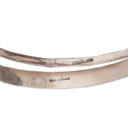 8" 2 Vintage Navajo sterling bangle bracelets - Estate Fresh Austin