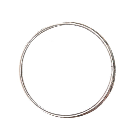 8" 2 Vintage Navajo sterling bangle bracelets - Estate Fresh Austin