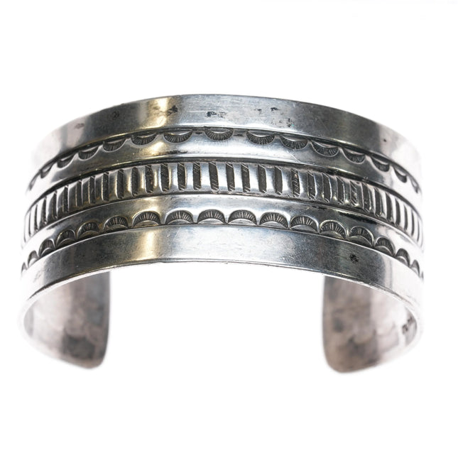 6.75" c1940's UITA22 Dean Kirk Trading Post Navajo silver cuff bracelet - Estate Fresh Austin