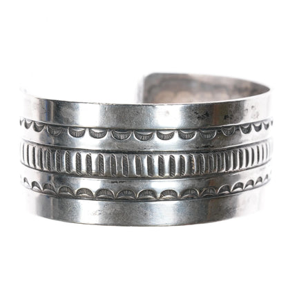6.75" c1940's UITA22 Dean Kirk Trading Post Navajo silver cuff bracelet - Estate Fresh Austin