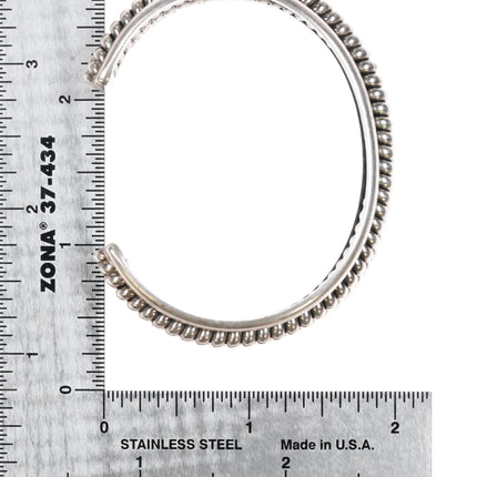 6.25" Phillip Tsosie, Sr. Navajo silver twisted wire cuff bracelet - Estate Fresh Austin
