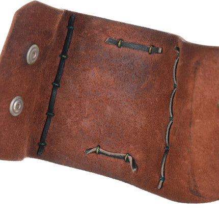 8" Vintage Ketoh Bowguard silver and turquoise bracelet - Estate Fresh Austin