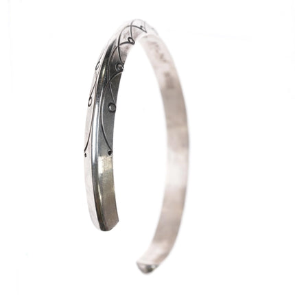 7.12" Lag Zuni Carinated silver cuff bracelet - Estate Fresh Austin