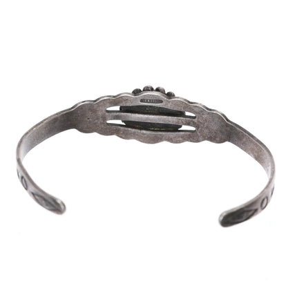 5" 30's-40's Fred Harvey silver and turquoise childs cuff bracelet - Estate Fresh Austin