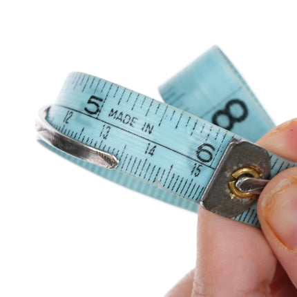 6" 30's-40's Zuni Silver Dot dot Dash turquoise row cuff bracelet - Estate Fresh Austin