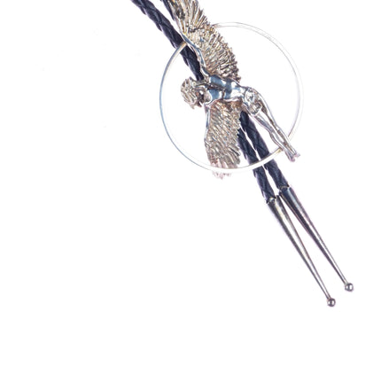Vintage Sterling silver Icarus flying into the sun Greek Mythology bolo tie - Estate Fresh Austin
