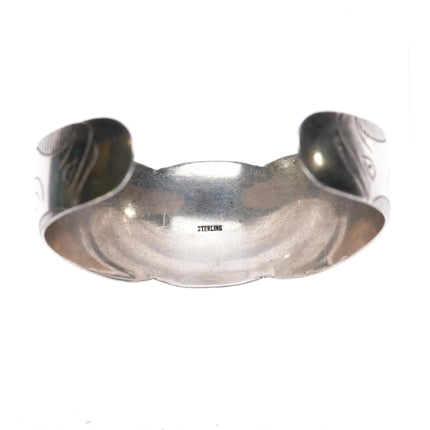 7" Vintage Northwest coast style Sterling silver cuff bracelet - Estate Fresh Austin