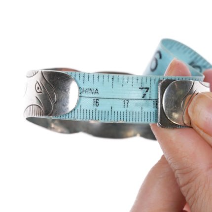 7" Vintage Northwest coast style Sterling silver cuff bracelet - Estate Fresh Austin