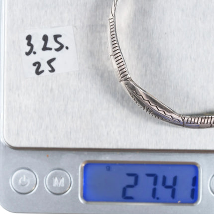 7" Vintage Northwest coast style Sterling silver cuff bracelet - Estate Fresh Austin