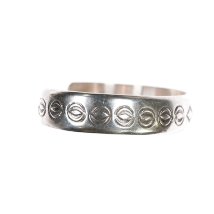 6.375" NS Navajo silver stamped cuff bracelet - Estate Fresh Austin