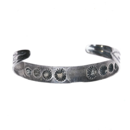 6.25" 30's-40's hand stamped Navajo Fred Harvey cuff bracelet - Estate Fresh Austin