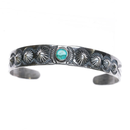 6.25" 30's-40's hand stamped Navajo Fred Harvey cuff bracelet - Estate Fresh Austin