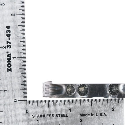 6.25" 30's-40's hand stamped Navajo Fred Harvey cuff bracelet - Estate Fresh Austin