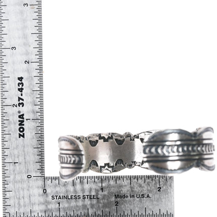 6.75" Virgil Begay Navajo silver high grade turquoise cuff bracelet - Estate Fresh Austin