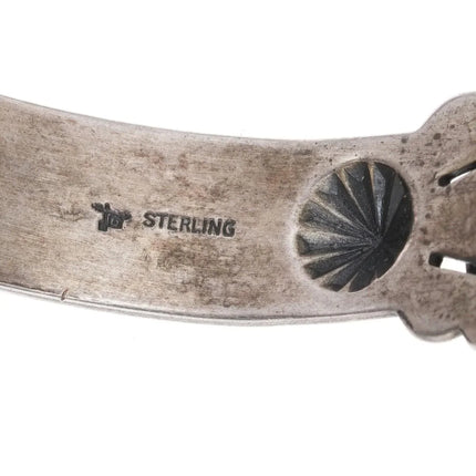 6.375" Bell Trading Post sterling and turquoise cuff bracelet arrows - Estate Fresh Austin