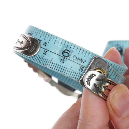 6.375" Bell Trading Post sterling and turquoise cuff bracelet arrows - Estate Fresh Austin