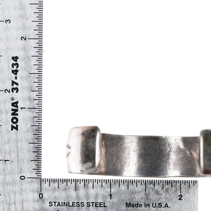6" Vintage Navajo overlay cuff bracelet sterling silver c - Estate Fresh Austin