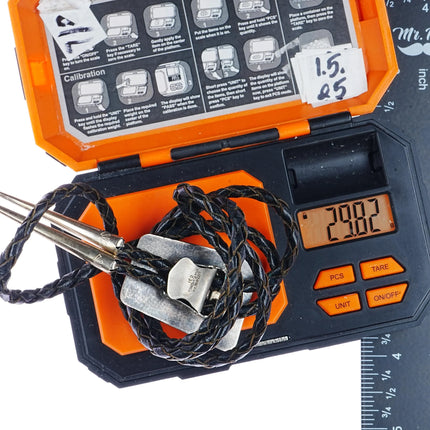 c1960 c-31 Zuni inlay sterling bolo tie with thunderbird - Estate Fresh Austin