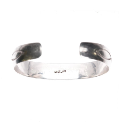 6" Vintage Navajo overlay cuff bracelet sterling silver d - Estate Fresh Austin