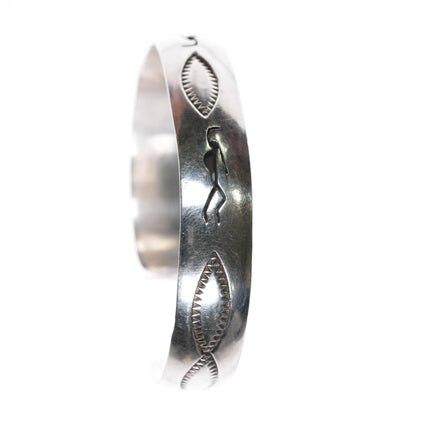 6" Vintage Navajo overlay cuff bracelet sterling silver d - Estate Fresh Austin