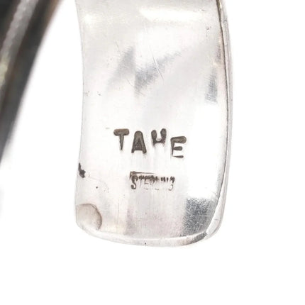 6.625" Tahe Navajo silver twisted wire border cuff bracelet - Estate Fresh Austin