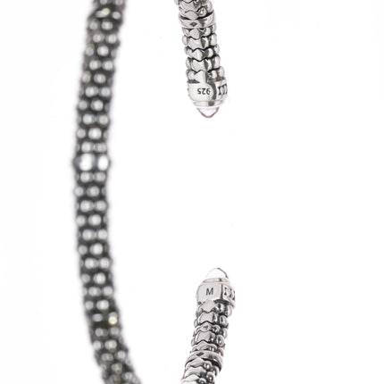 6.625" Lagos Caviar 6mm Amethyst cuff bracelet - Estate Fresh Austin