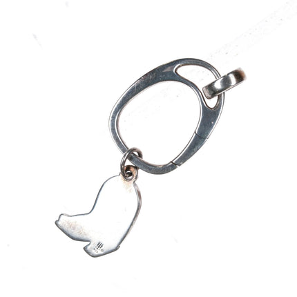 Retired James Avery Enamel Boot w/ Mauritius charm holder sterling silver - Estate Fresh Austin