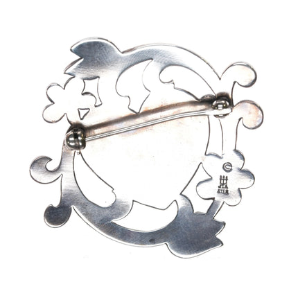 Retired James Avery Heart with flowers pin sterling silver - Estate Fresh Austin