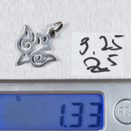 Retired James Avery Descending Dover Open Scroll charm sterling silver - Estate Fresh Austin