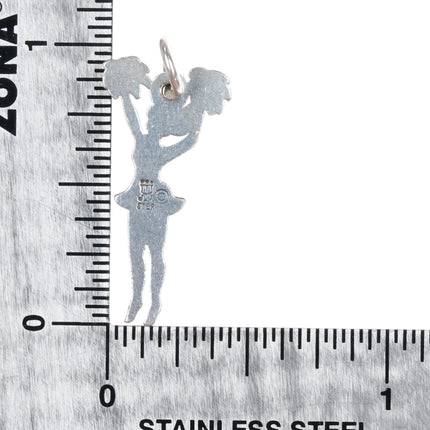 James Avery Cheerleader w/ pom pom's charm sterling silver - Estate Fresh Austin