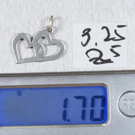 James Avery double hearts charm sterling silver - Estate Fresh Austin